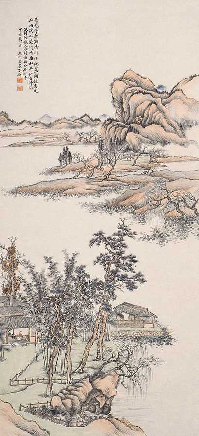 丁翰 山水 立轴